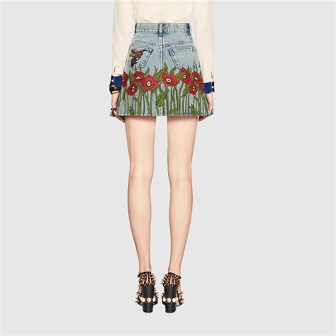 gucci jean skirt